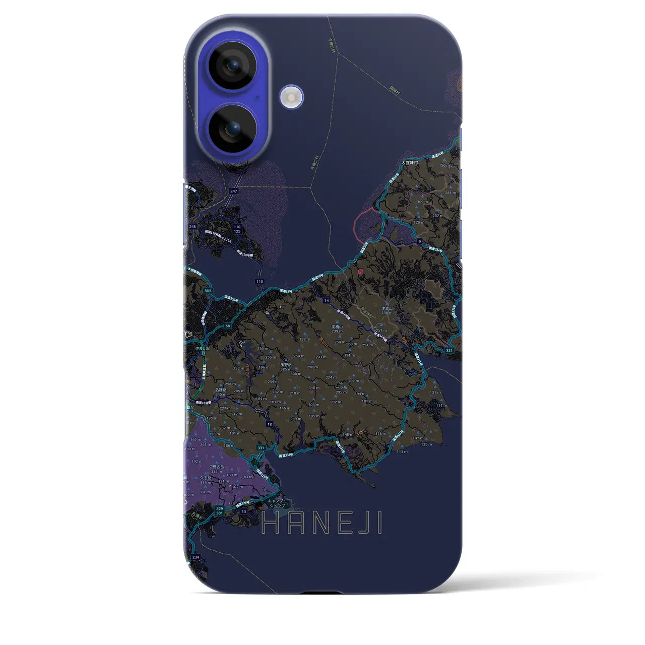 【羽地（沖縄県）】地図柄iPhoneケース（バックカバータイプ）
