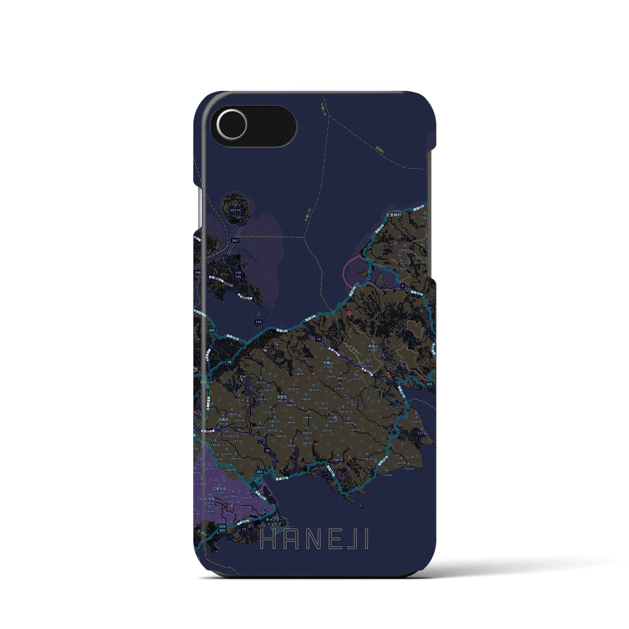 【羽地（沖縄県）】地図柄iPhoneケース（バックカバータイプ）