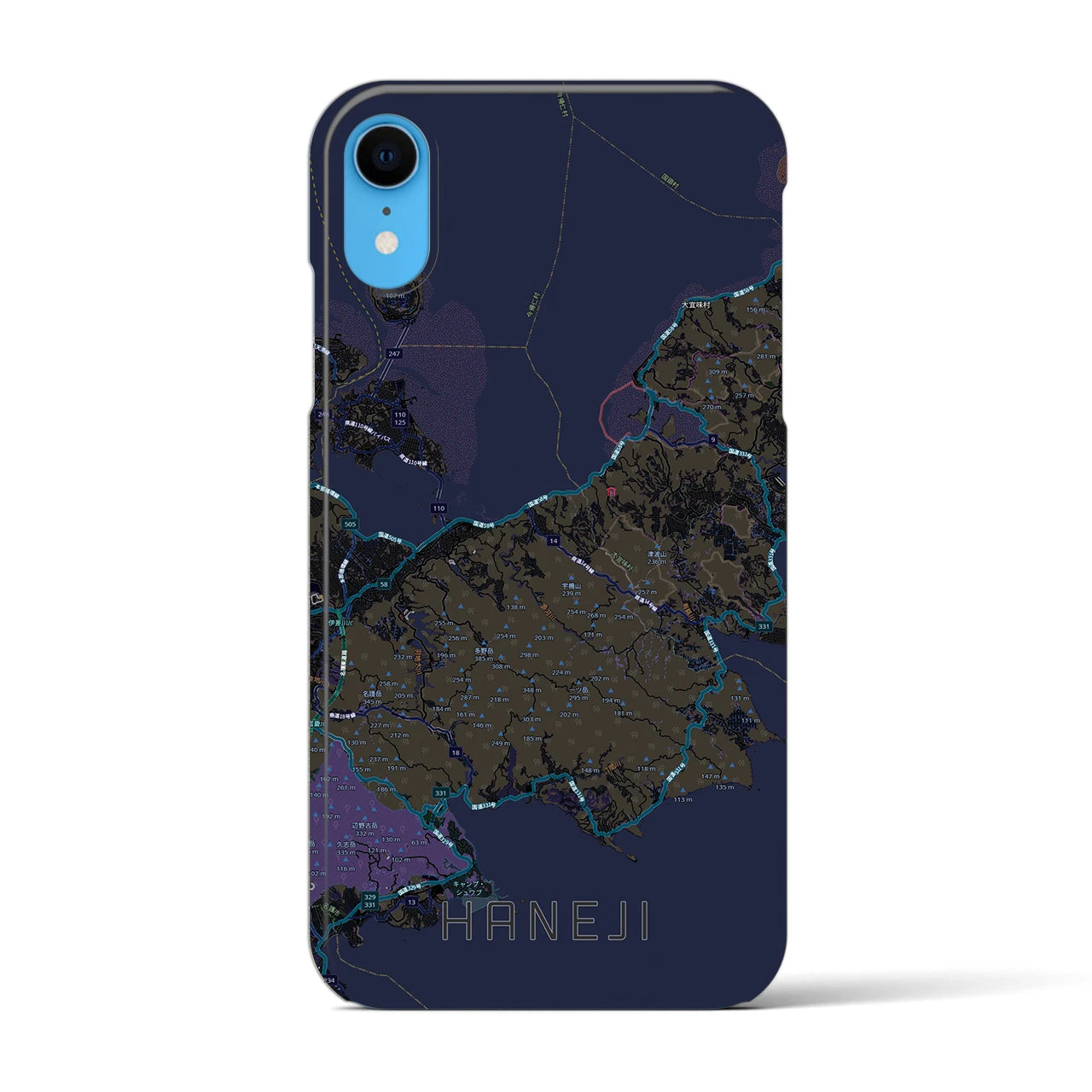 【羽地（沖縄県）】地図柄iPhoneケース（バックカバータイプ）