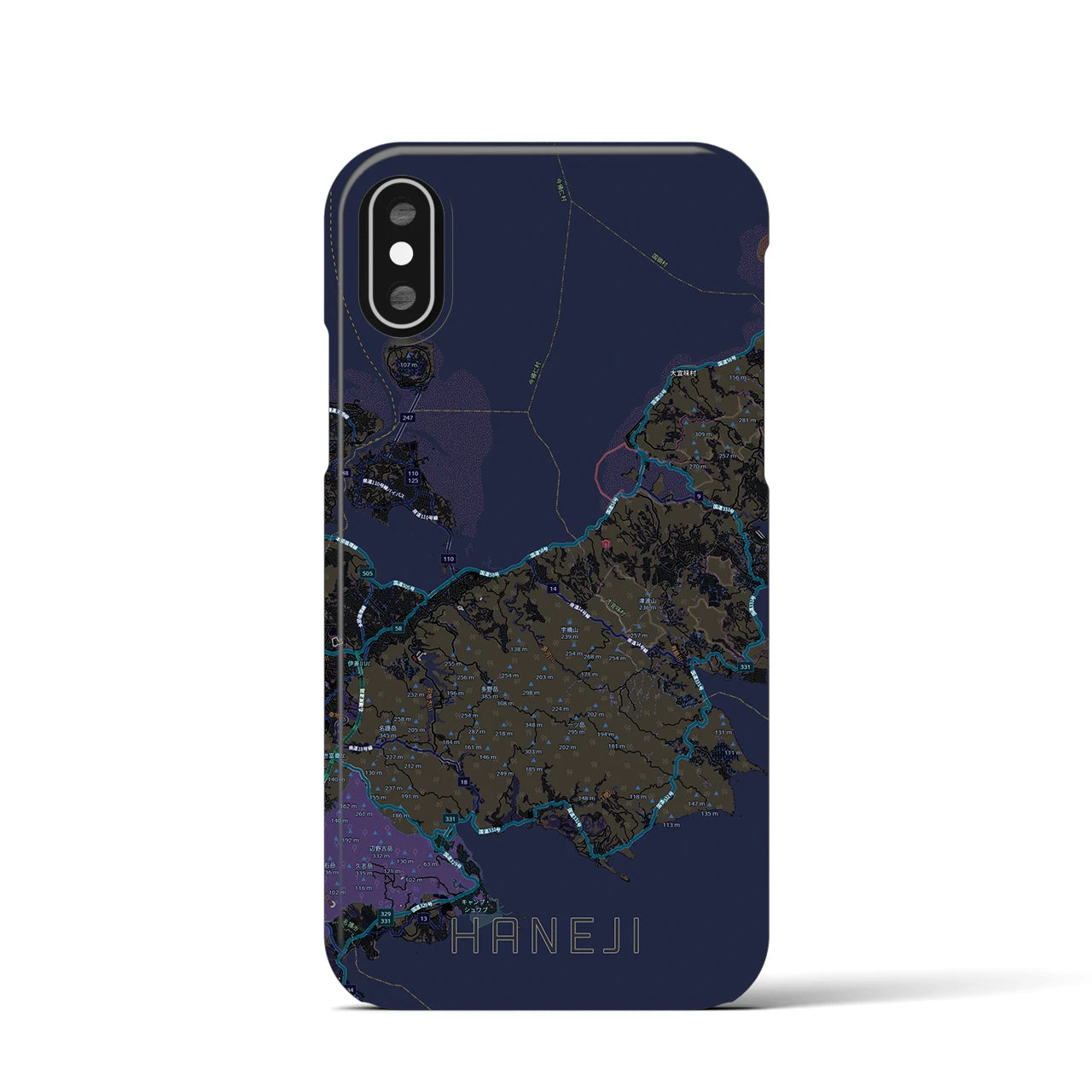 【羽地（沖縄県）】地図柄iPhoneケース（バックカバータイプ）