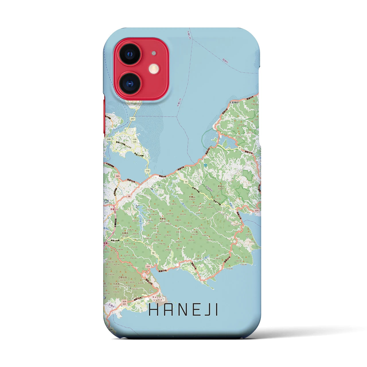 【羽地（沖縄県）】地図柄iPhoneケース（バックカバータイプ）
