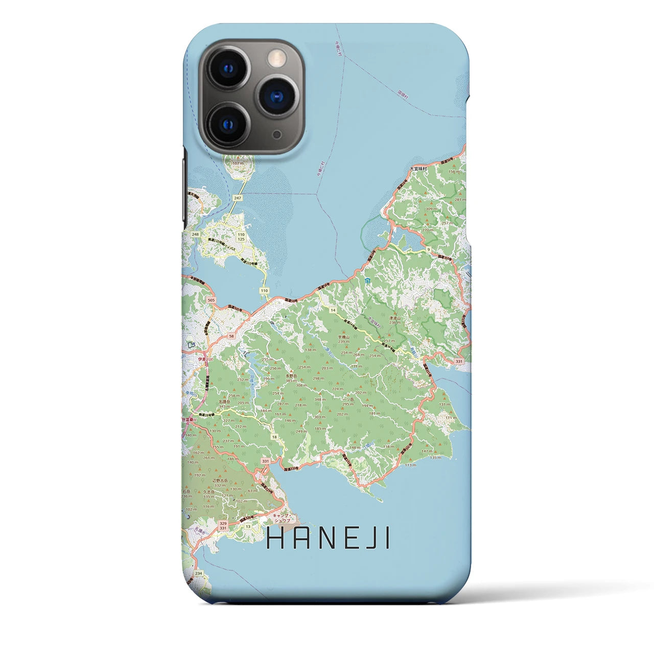 【羽地（沖縄県）】地図柄iPhoneケース（バックカバータイプ）