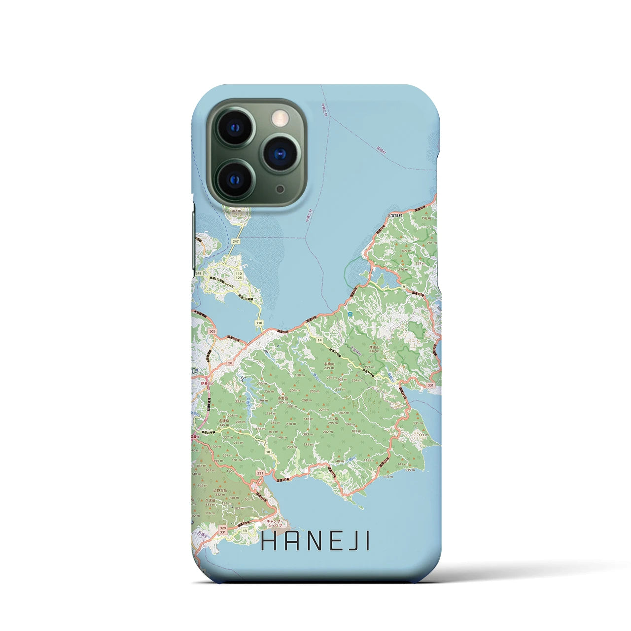 【羽地（沖縄県）】地図柄iPhoneケース（バックカバータイプ）