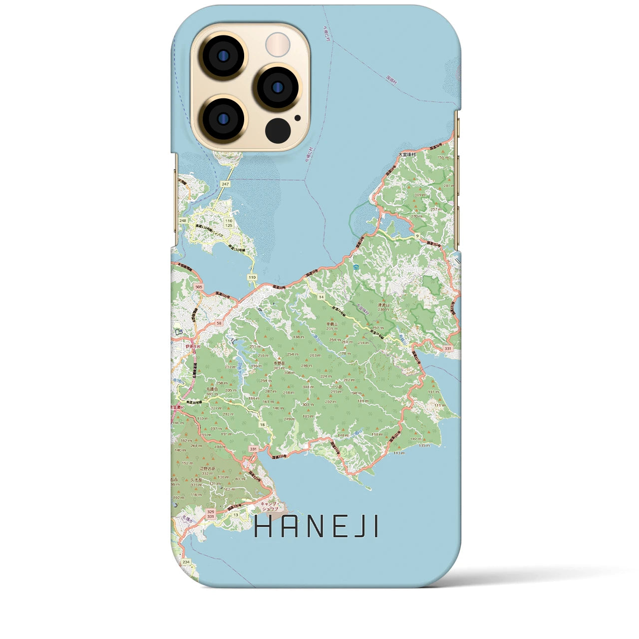 【羽地（沖縄県）】地図柄iPhoneケース（バックカバータイプ）