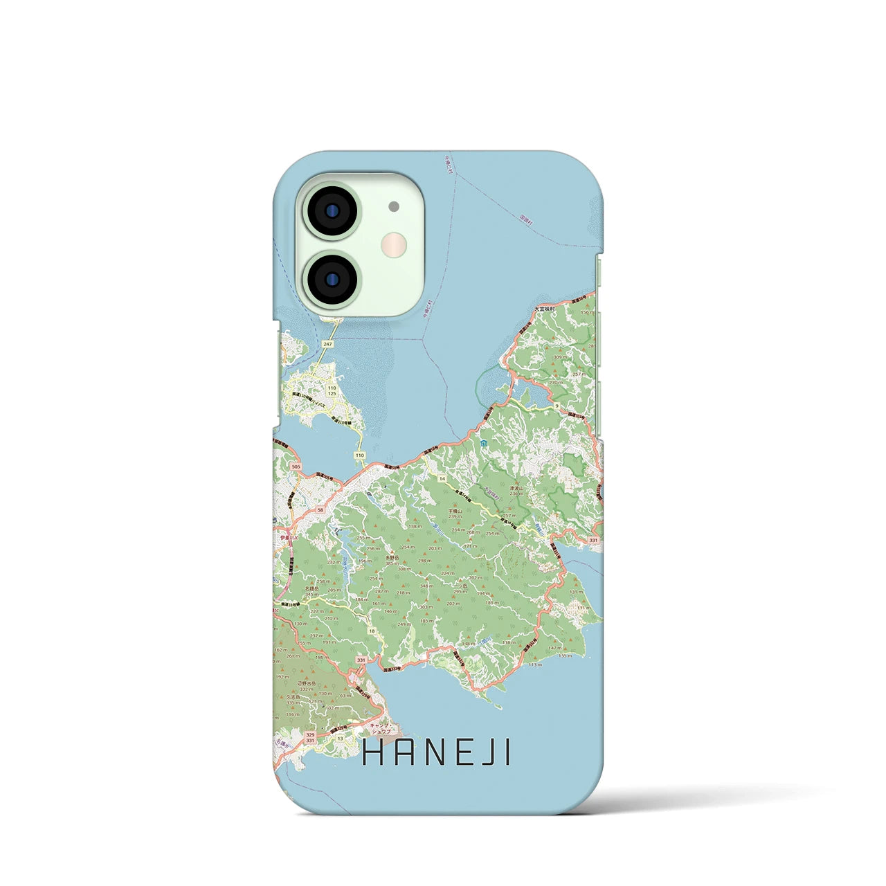 【羽地（沖縄県）】地図柄iPhoneケース（バックカバータイプ）