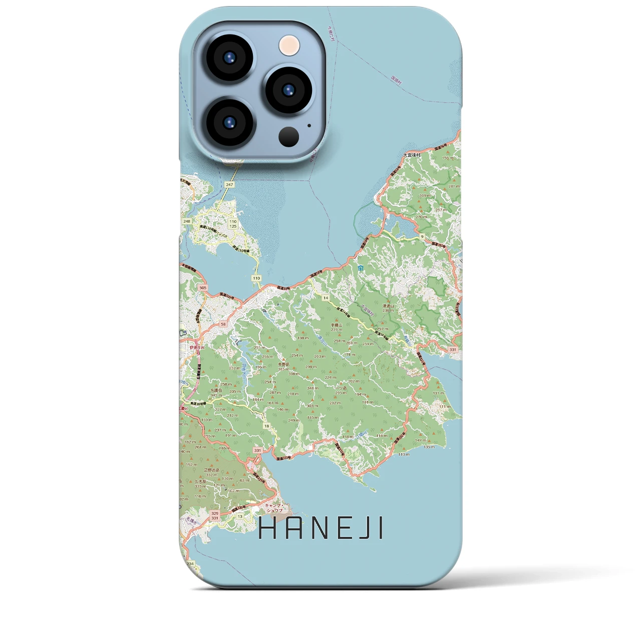 【羽地（沖縄県）】地図柄iPhoneケース（バックカバータイプ）