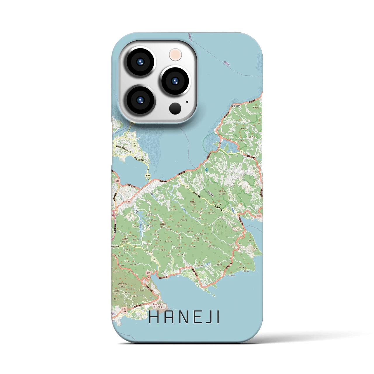 【羽地（沖縄県）】地図柄iPhoneケース（バックカバータイプ）