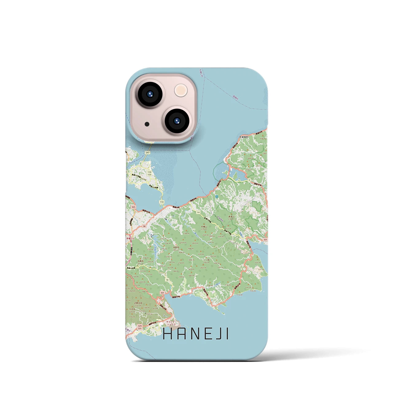 【羽地（沖縄県）】地図柄iPhoneケース（バックカバータイプ）