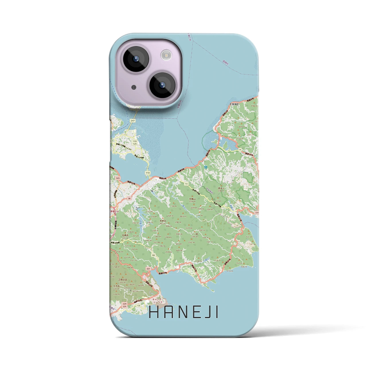 【羽地（沖縄県）】地図柄iPhoneケース（バックカバータイプ）