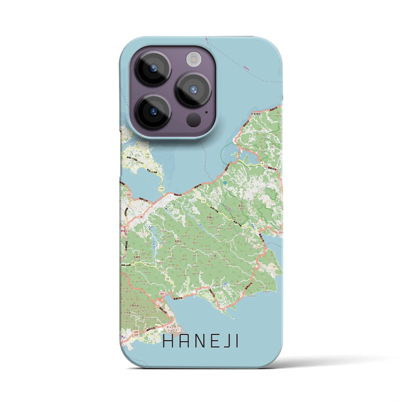 【羽地（沖縄県）】地図柄iPhoneケース（バックカバータイプ）