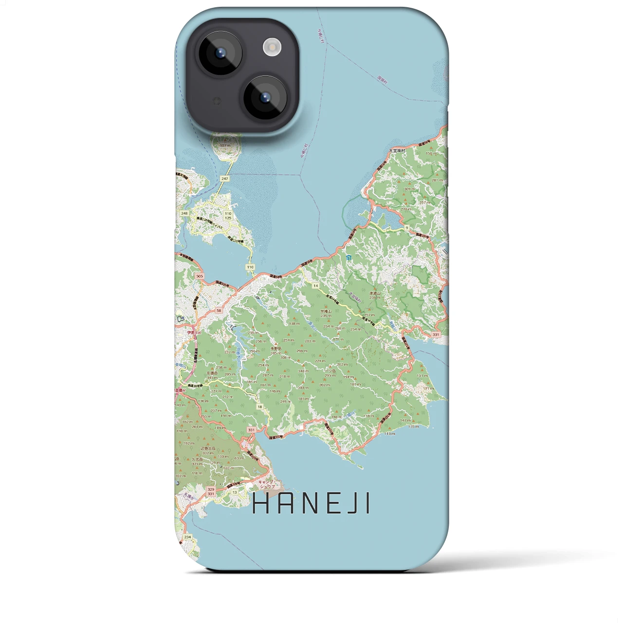 【羽地（沖縄県）】地図柄iPhoneケース（バックカバータイプ）