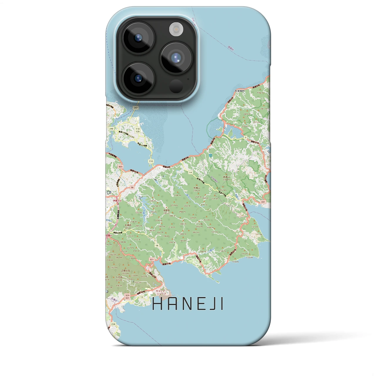 【羽地（沖縄県）】地図柄iPhoneケース（バックカバータイプ）