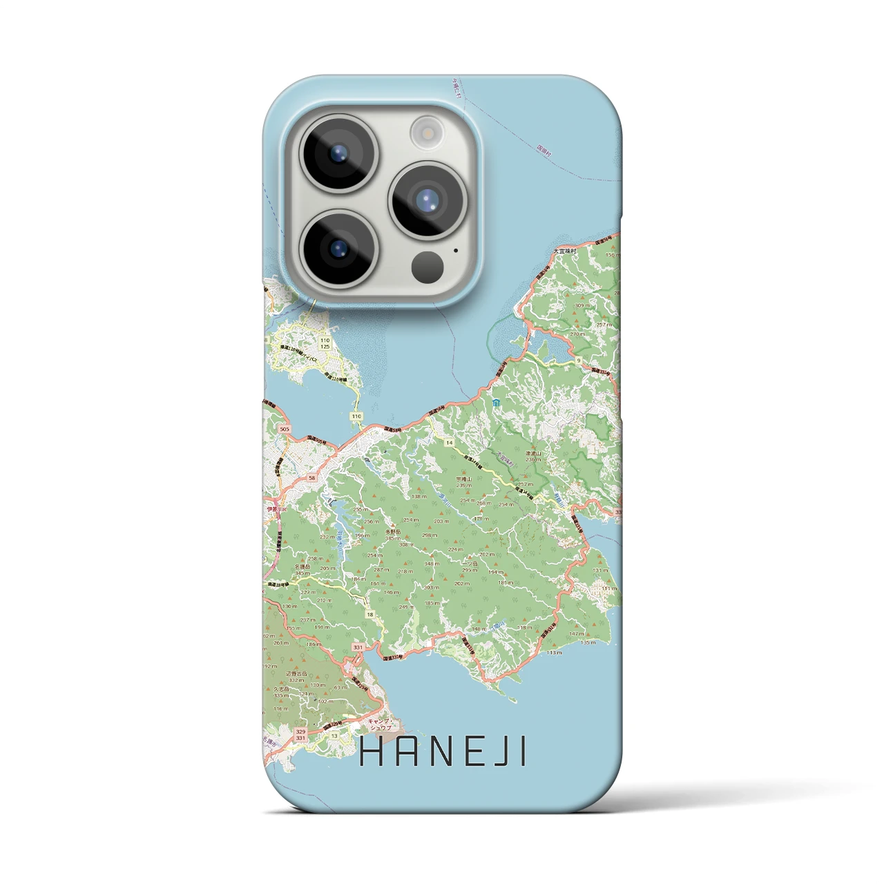 【羽地（沖縄県）】地図柄iPhoneケース（バックカバータイプ）