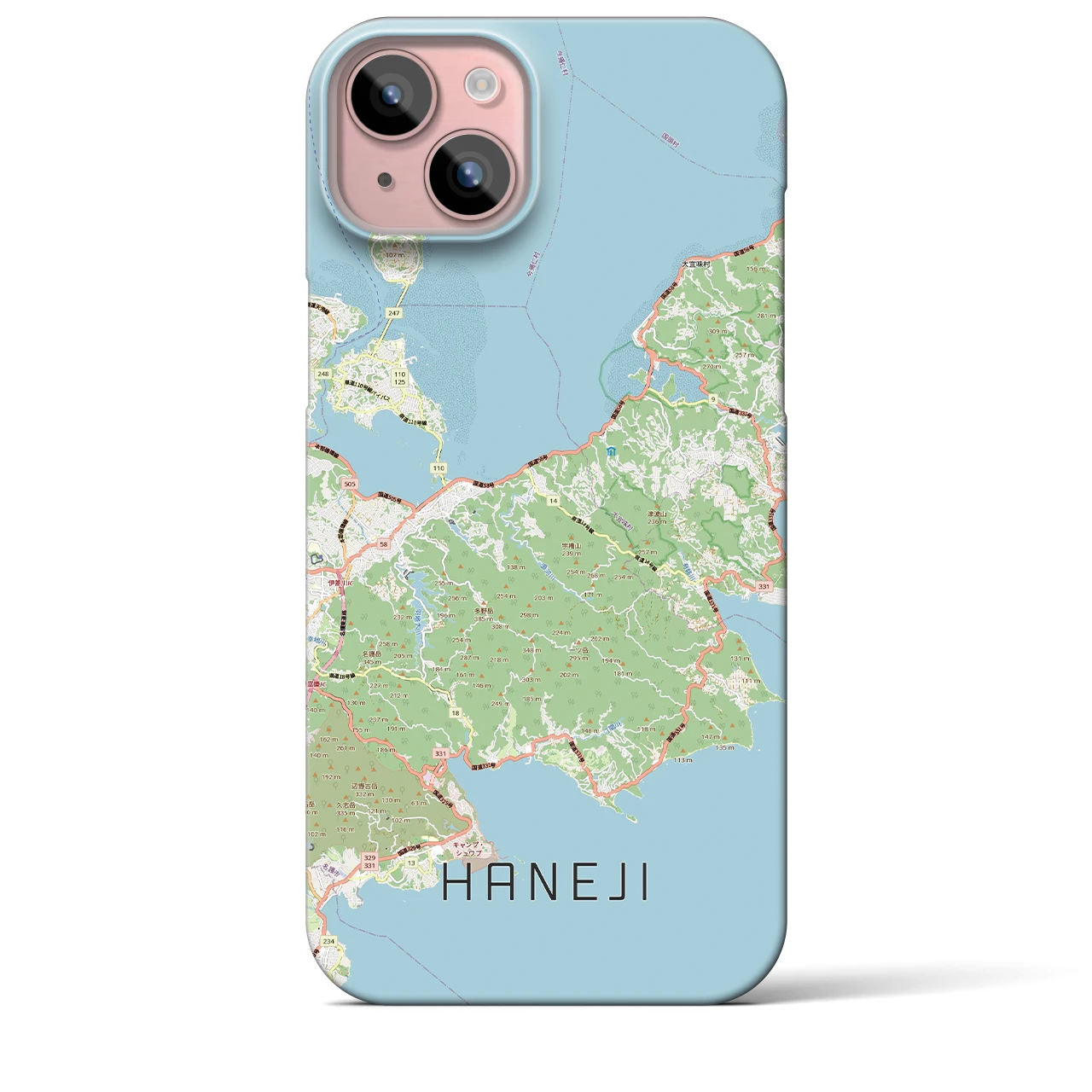 【羽地（沖縄県）】地図柄iPhoneケース（バックカバータイプ）