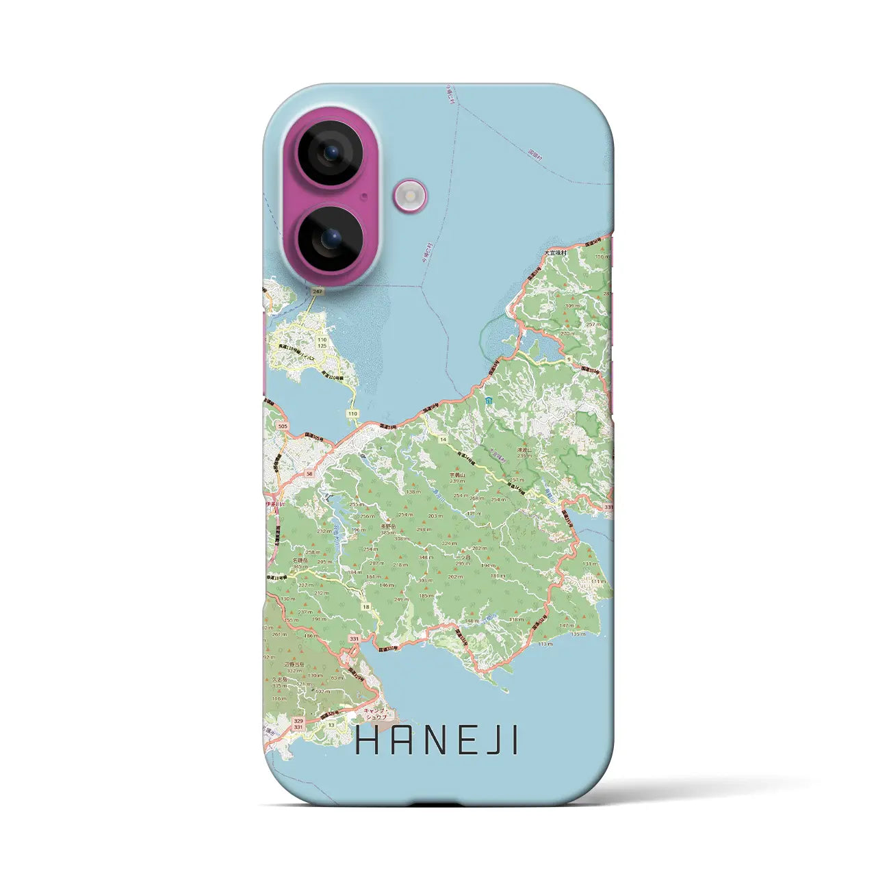 【羽地（沖縄県）】地図柄iPhoneケース（バックカバータイプ）