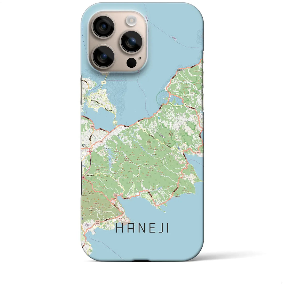 【羽地（沖縄県）】地図柄iPhoneケース（バックカバータイプ）