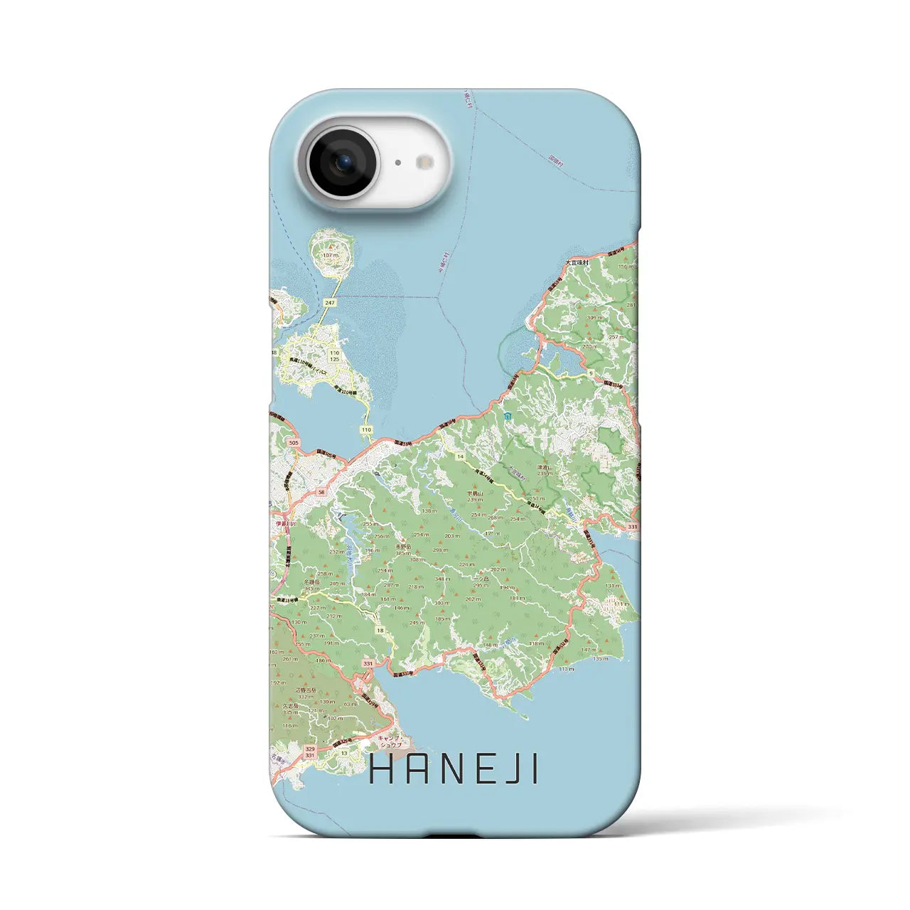 【羽地（沖縄県）】地図柄iPhoneケース（バックカバータイプ）