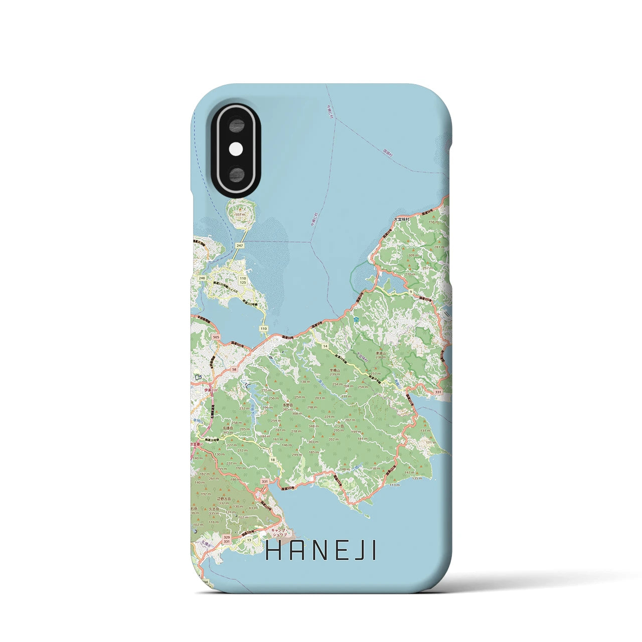 【羽地（沖縄県）】地図柄iPhoneケース（バックカバータイプ）