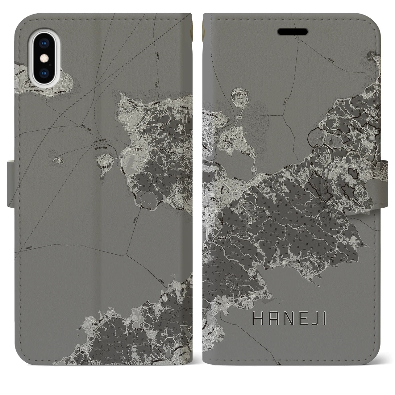 【羽地（沖縄県）】地図柄iPhoneケース（手帳タイプ）