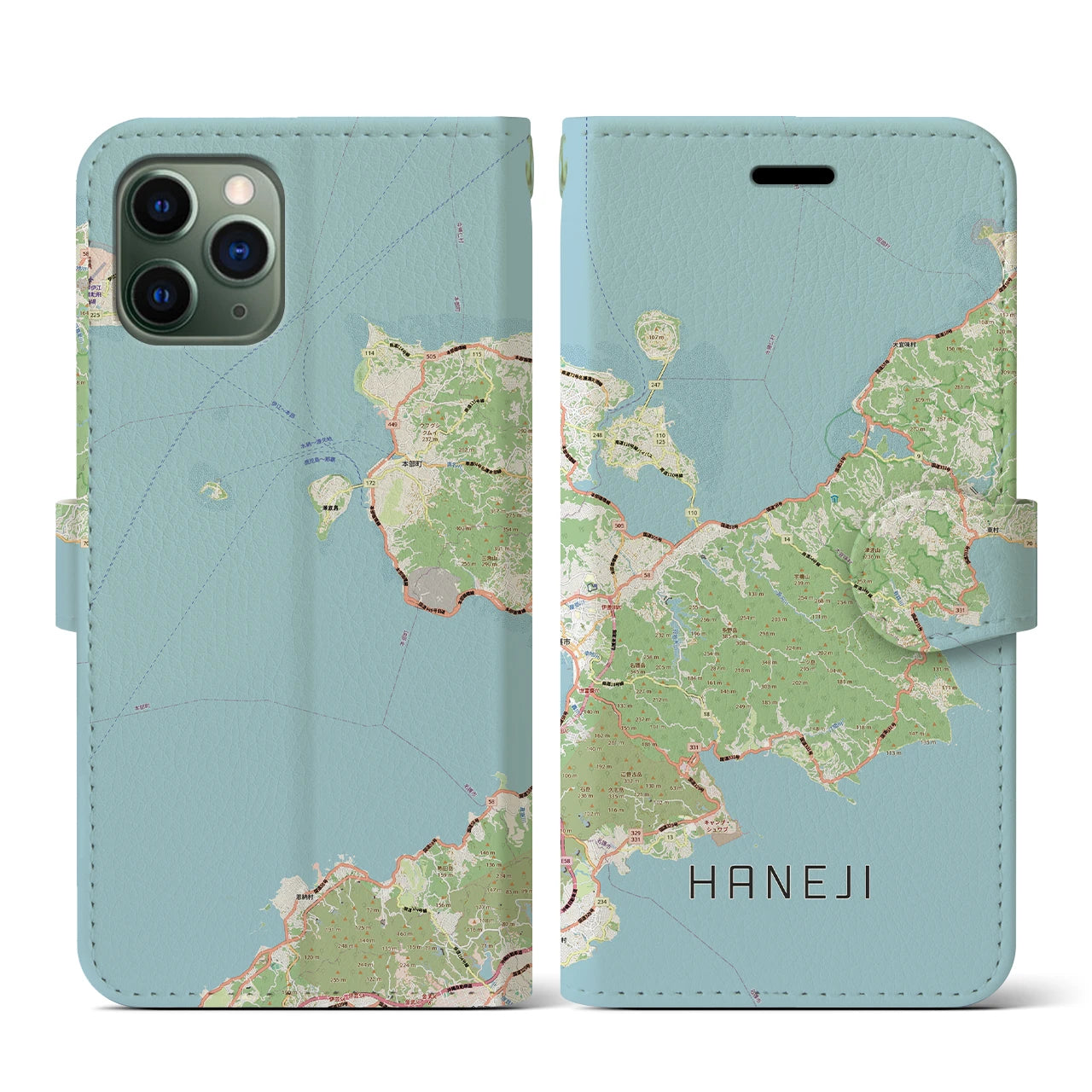 【羽地（沖縄県）】地図柄iPhoneケース（手帳タイプ）