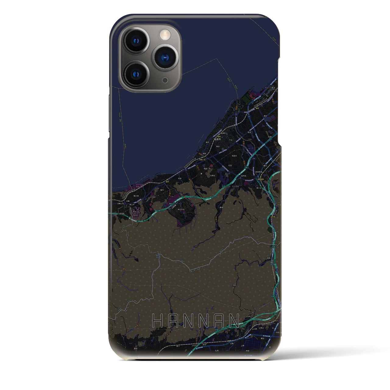 【阪南（大阪府）】地図柄iPhoneケース（バックカバータイプ）