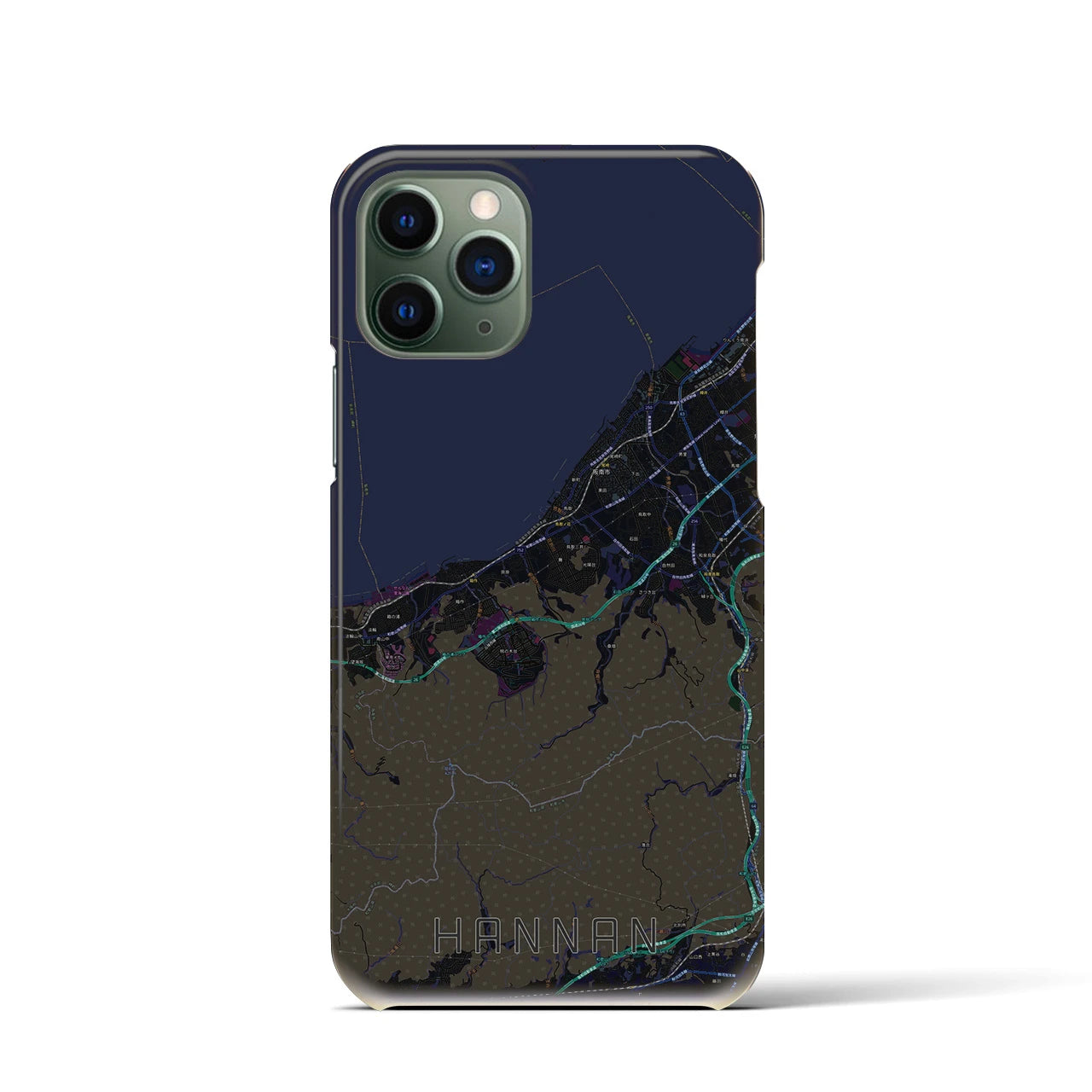 【阪南（大阪府）】地図柄iPhoneケース（バックカバータイプ）