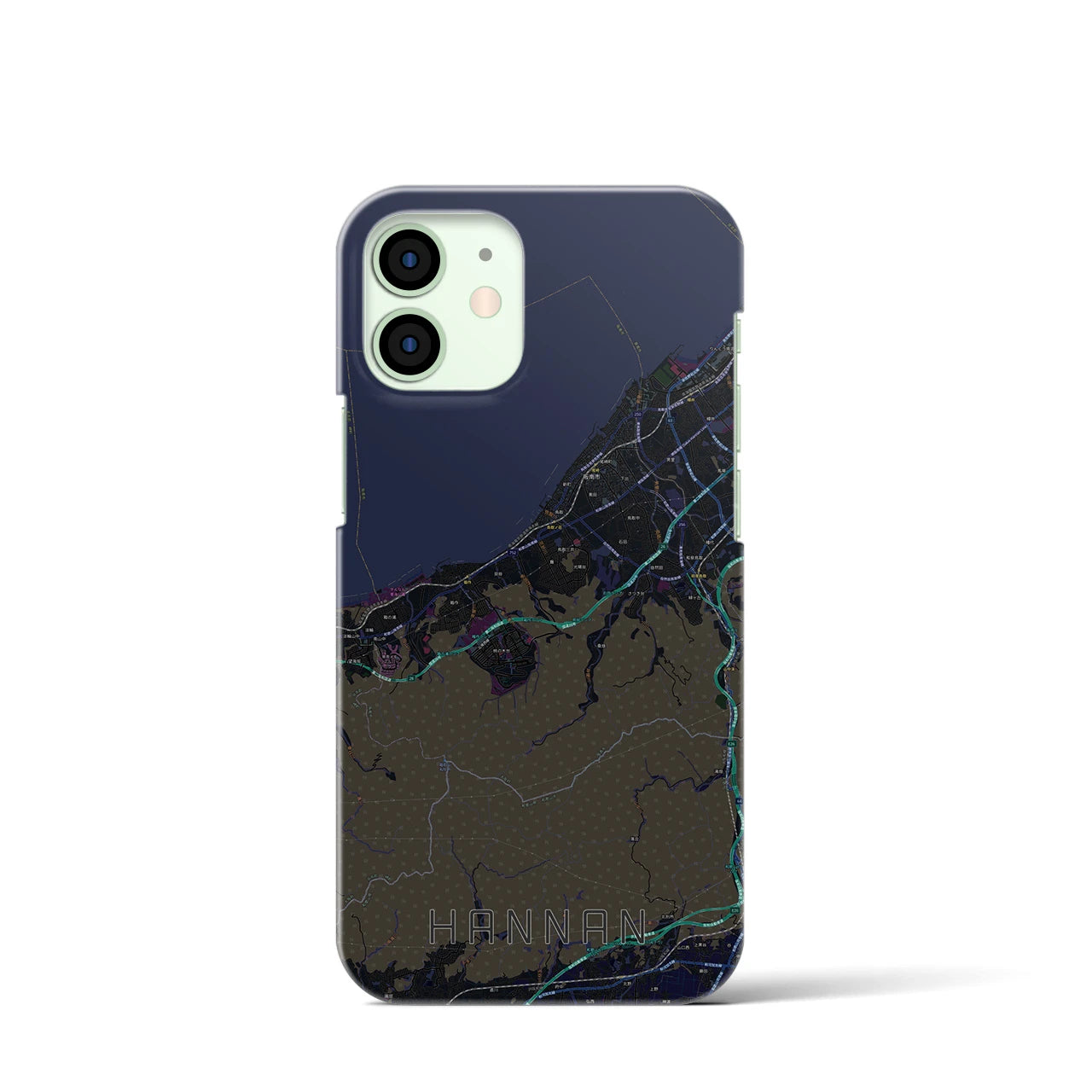 【阪南（大阪府）】地図柄iPhoneケース（バックカバータイプ）
