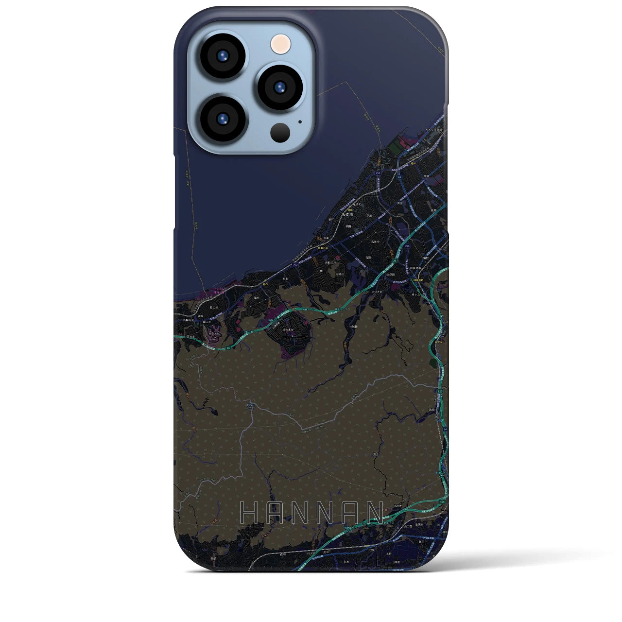 【阪南（大阪府）】地図柄iPhoneケース（バックカバータイプ）
