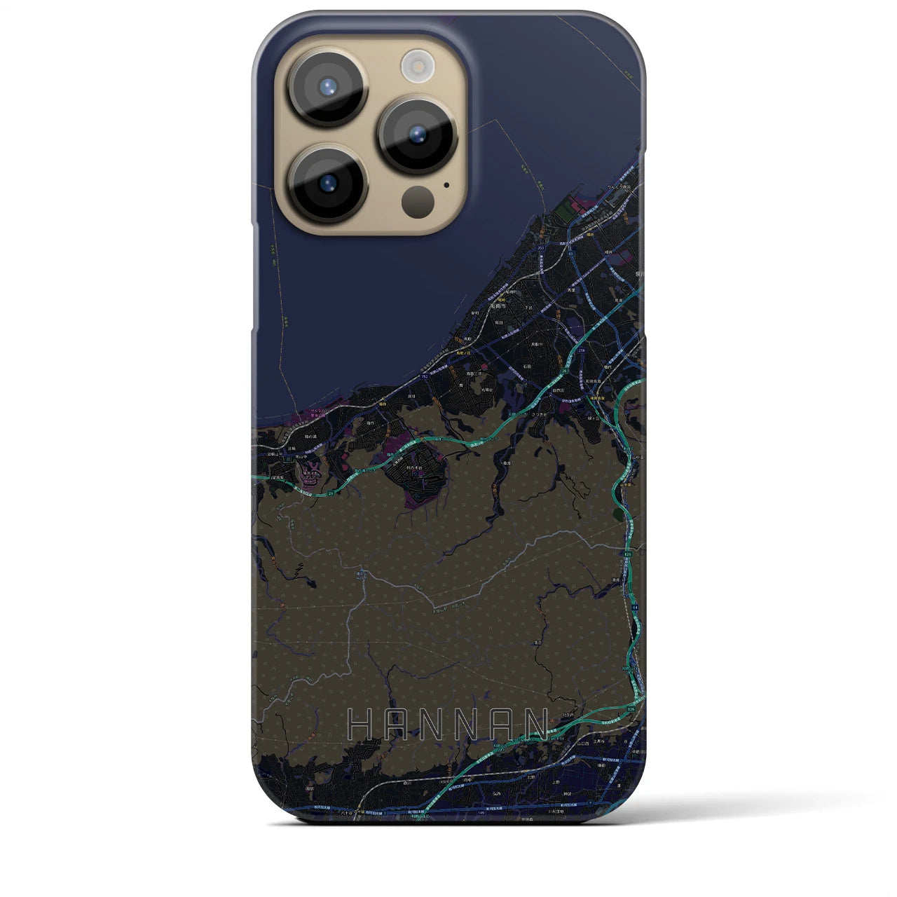 【阪南（大阪府）】地図柄iPhoneケース（バックカバータイプ）