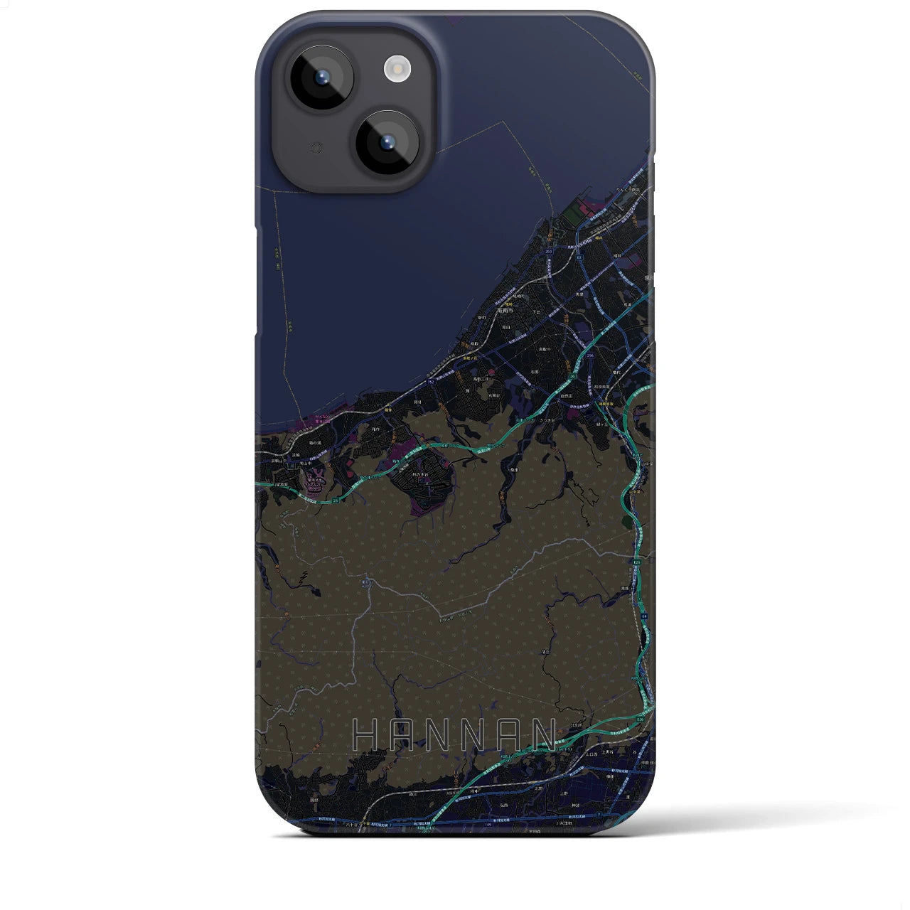 【阪南（大阪府）】地図柄iPhoneケース（バックカバータイプ）