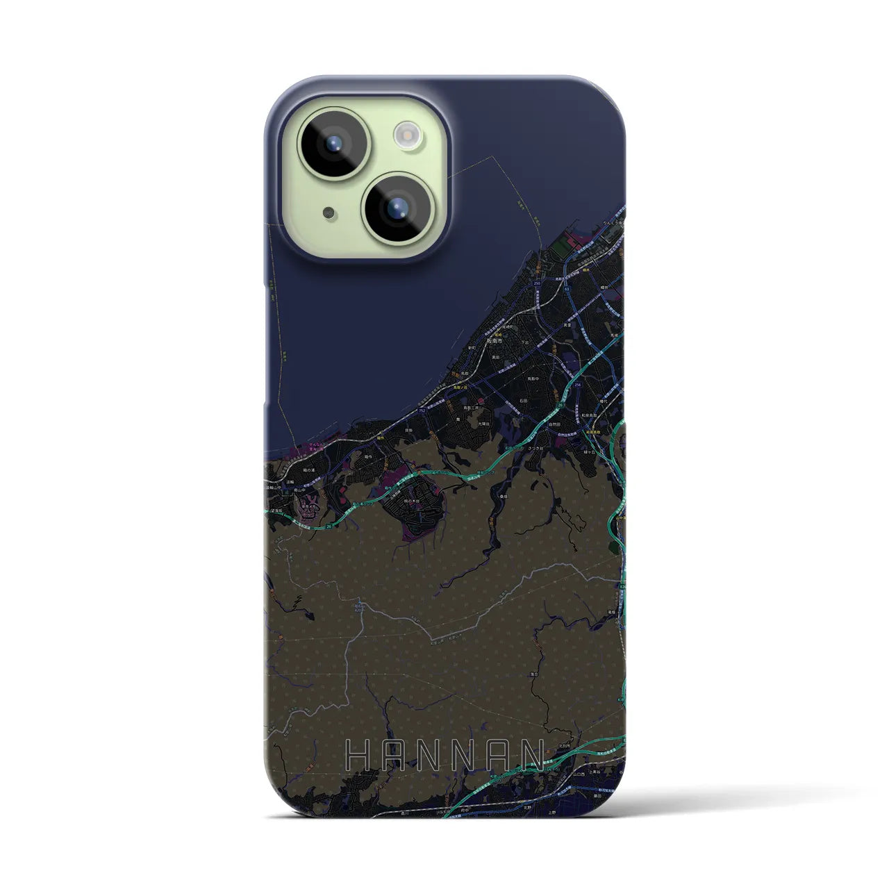 【阪南（大阪府）】地図柄iPhoneケース（バックカバータイプ）