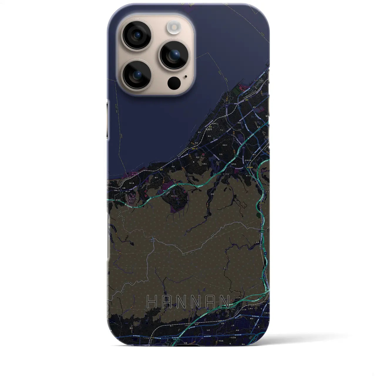 【阪南（大阪府）】地図柄iPhoneケース（バックカバータイプ）