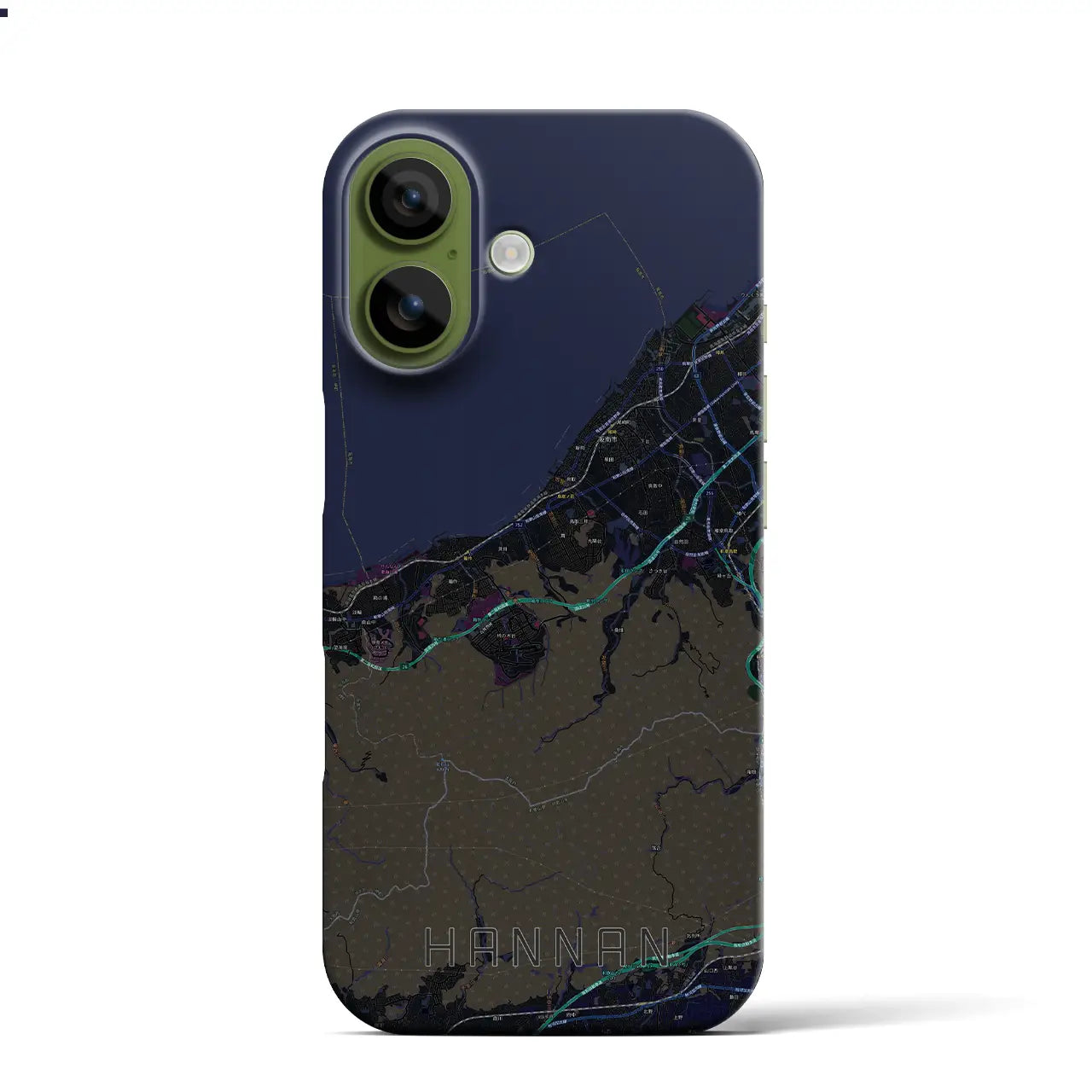 【阪南（大阪府）】地図柄iPhoneケース（バックカバータイプ）