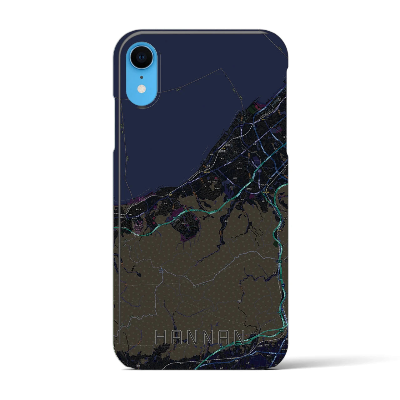 【阪南（大阪府）】地図柄iPhoneケース（バックカバータイプ）