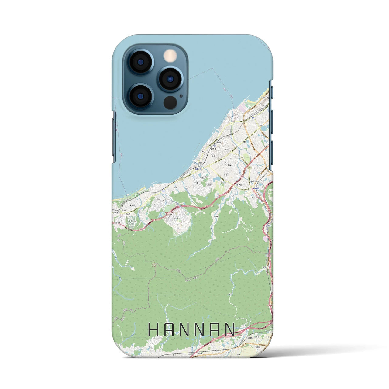 【阪南（大阪府）】地図柄iPhoneケース（バックカバータイプ）