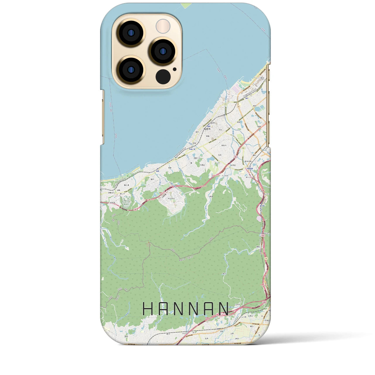 【阪南（大阪府）】地図柄iPhoneケース（バックカバータイプ）