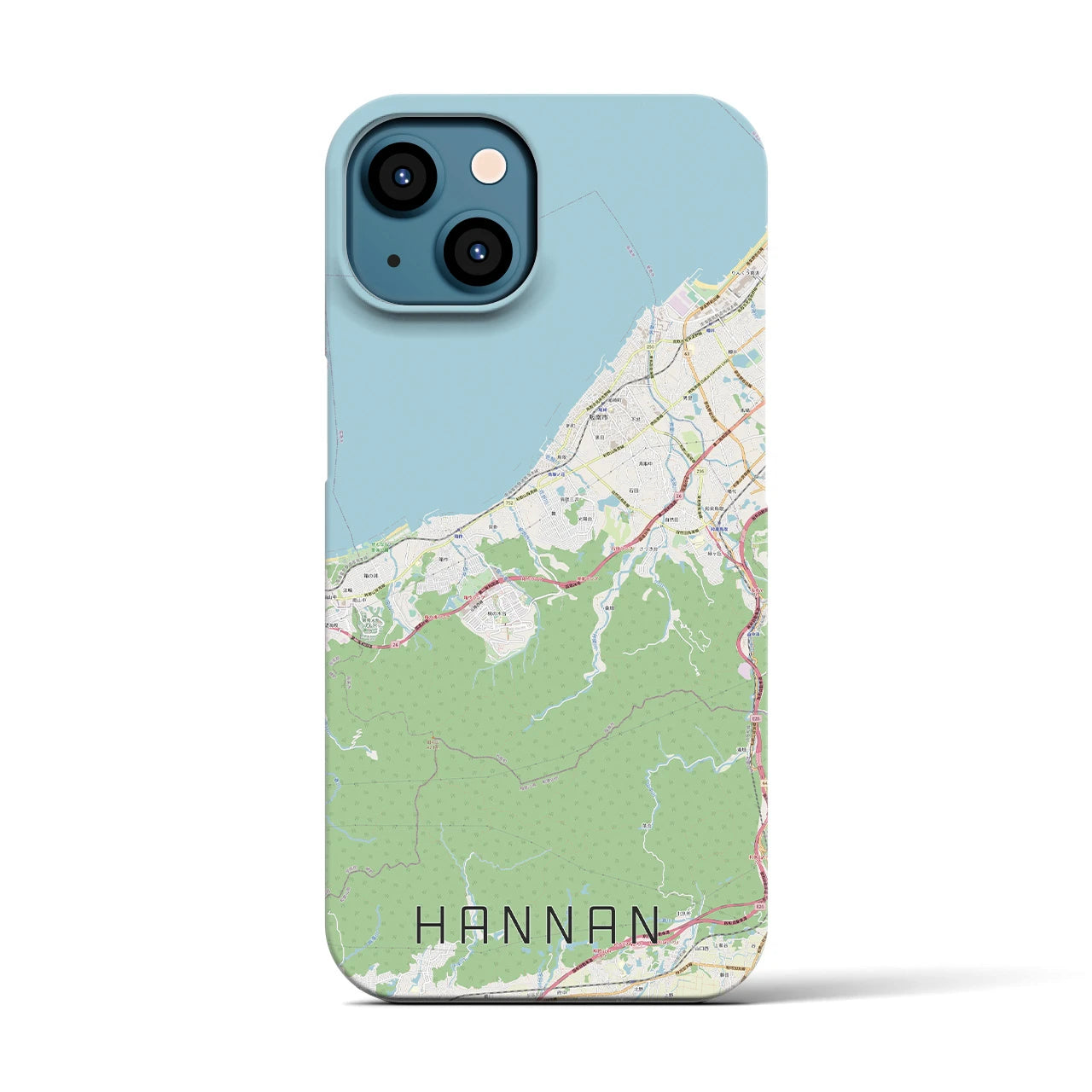 【阪南（大阪府）】地図柄iPhoneケース（バックカバータイプ）