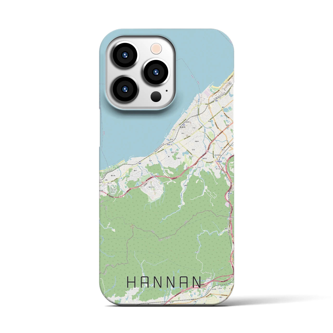【阪南（大阪府）】地図柄iPhoneケース（バックカバータイプ）