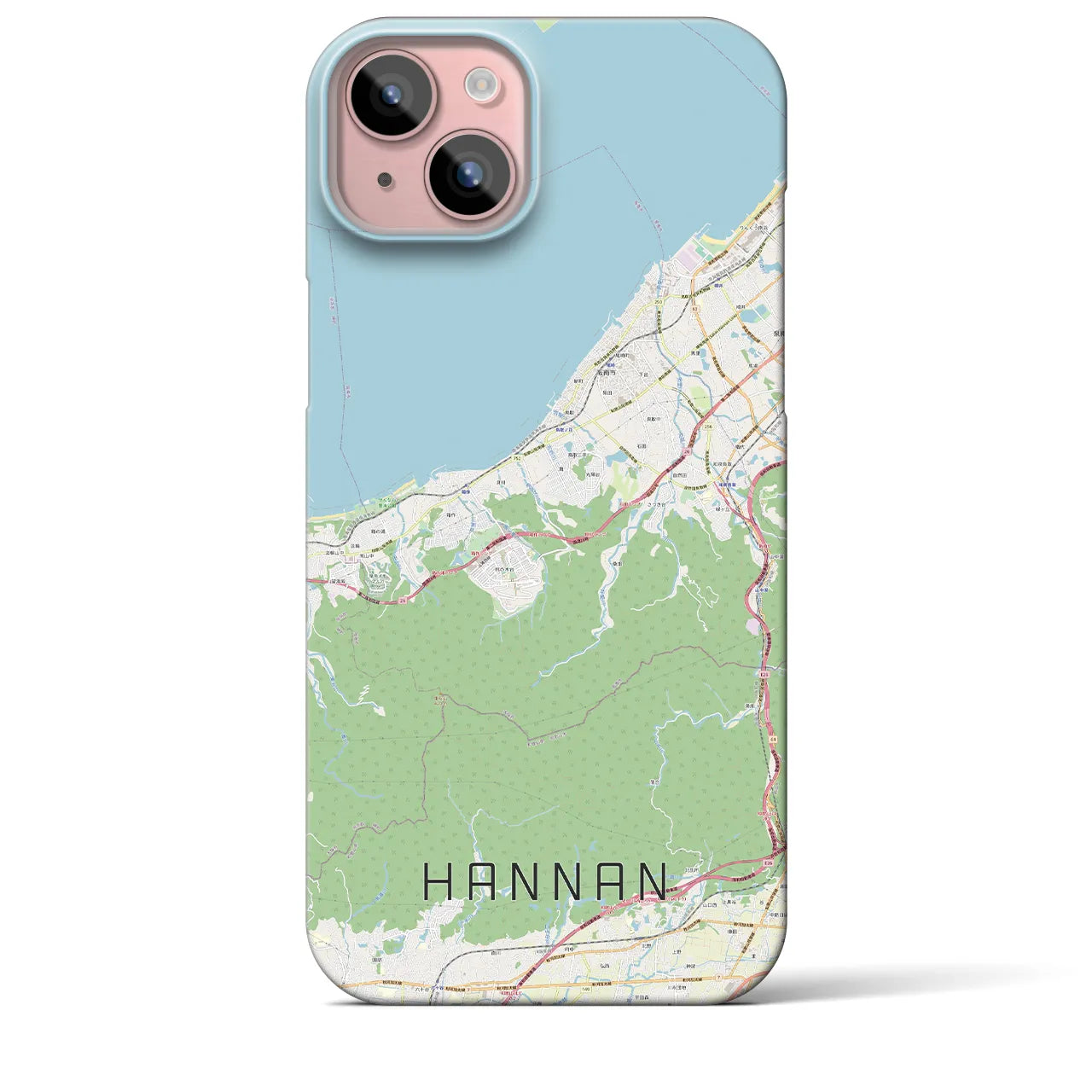 【阪南（大阪府）】地図柄iPhoneケース（バックカバータイプ）