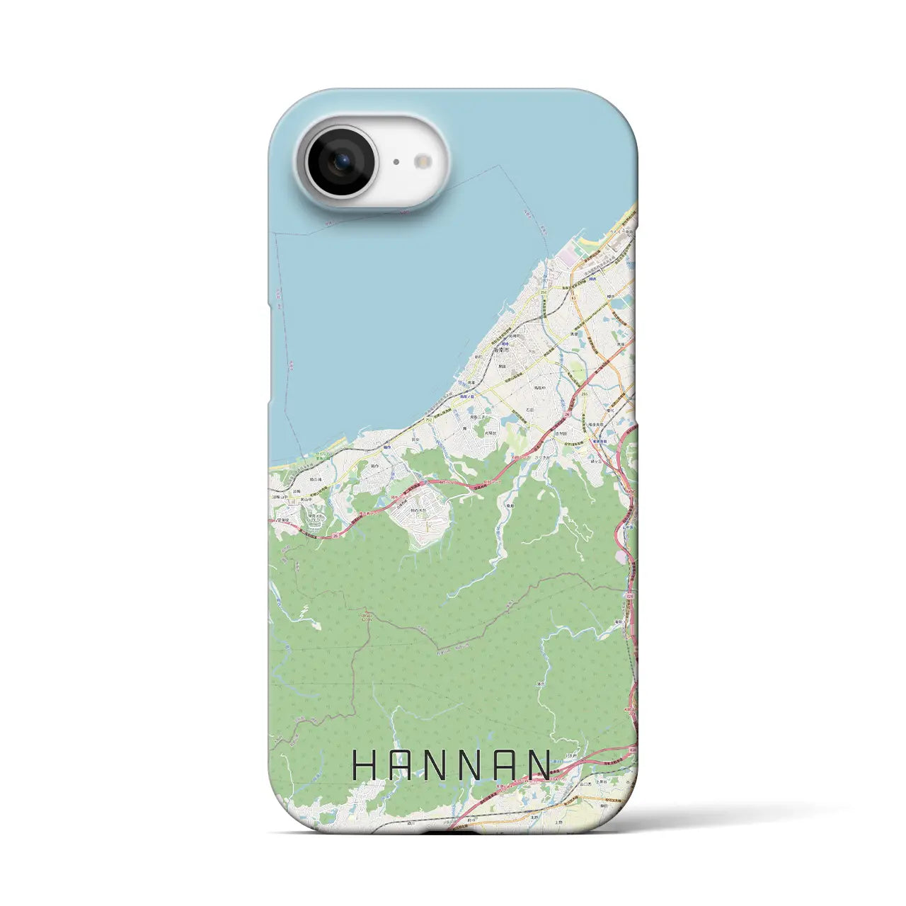 【阪南（大阪府）】地図柄iPhoneケース（バックカバータイプ）