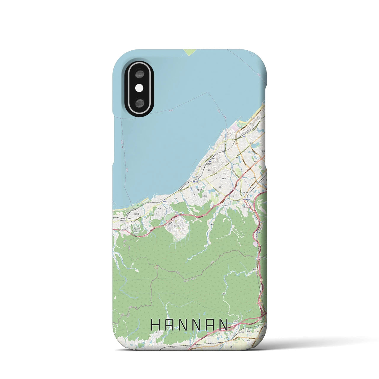 【阪南（大阪府）】地図柄iPhoneケース（バックカバータイプ）