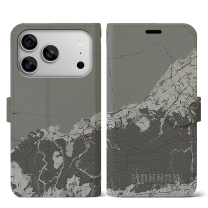 【阪南（大阪府）】地図柄iPhoneケース（手帳タイプ）