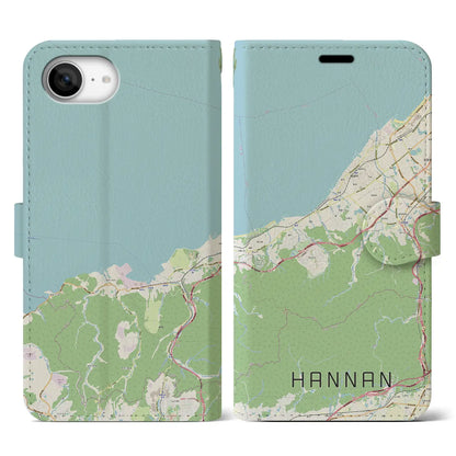 【阪南（大阪府）】地図柄iPhoneケース（手帳タイプ）