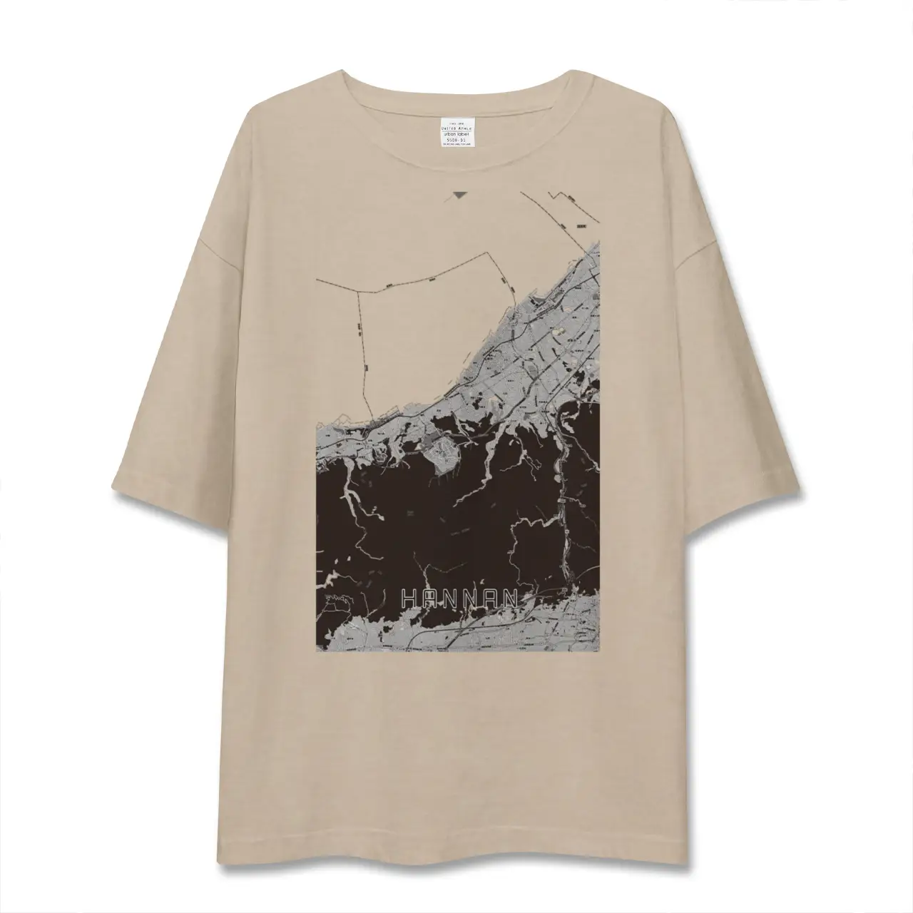 【阪南（大阪府）】地図柄ビッグシルエットTシャツ