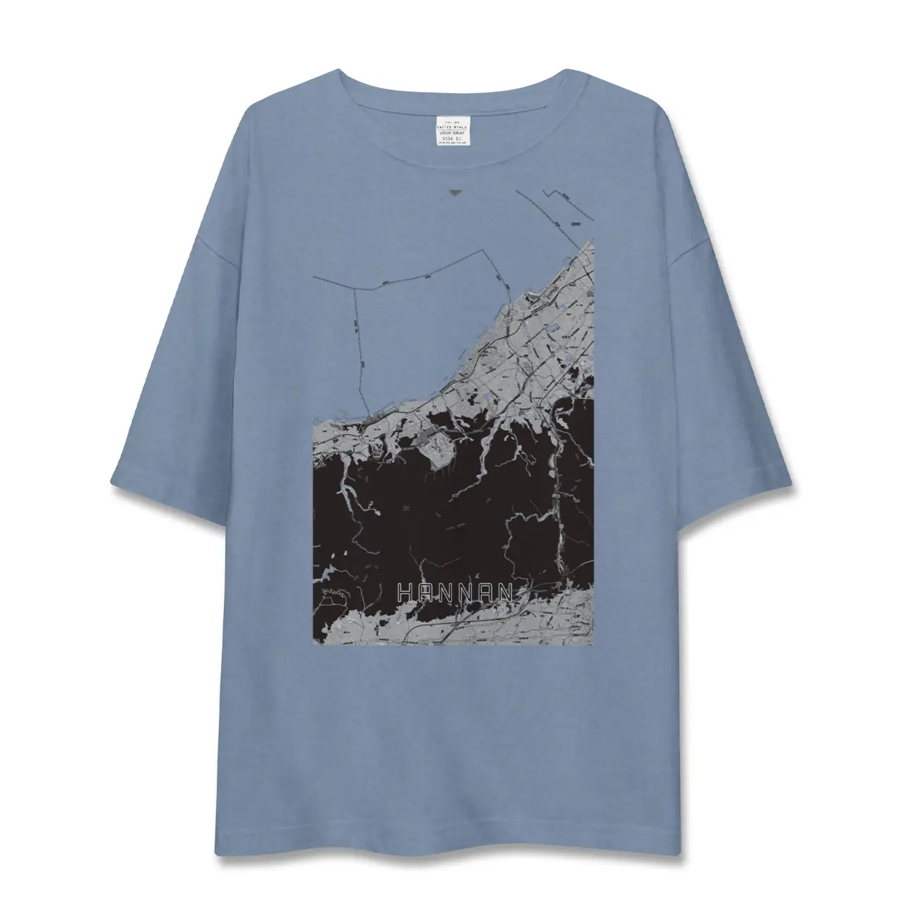 【阪南（大阪府）】地図柄ビッグシルエットTシャツ