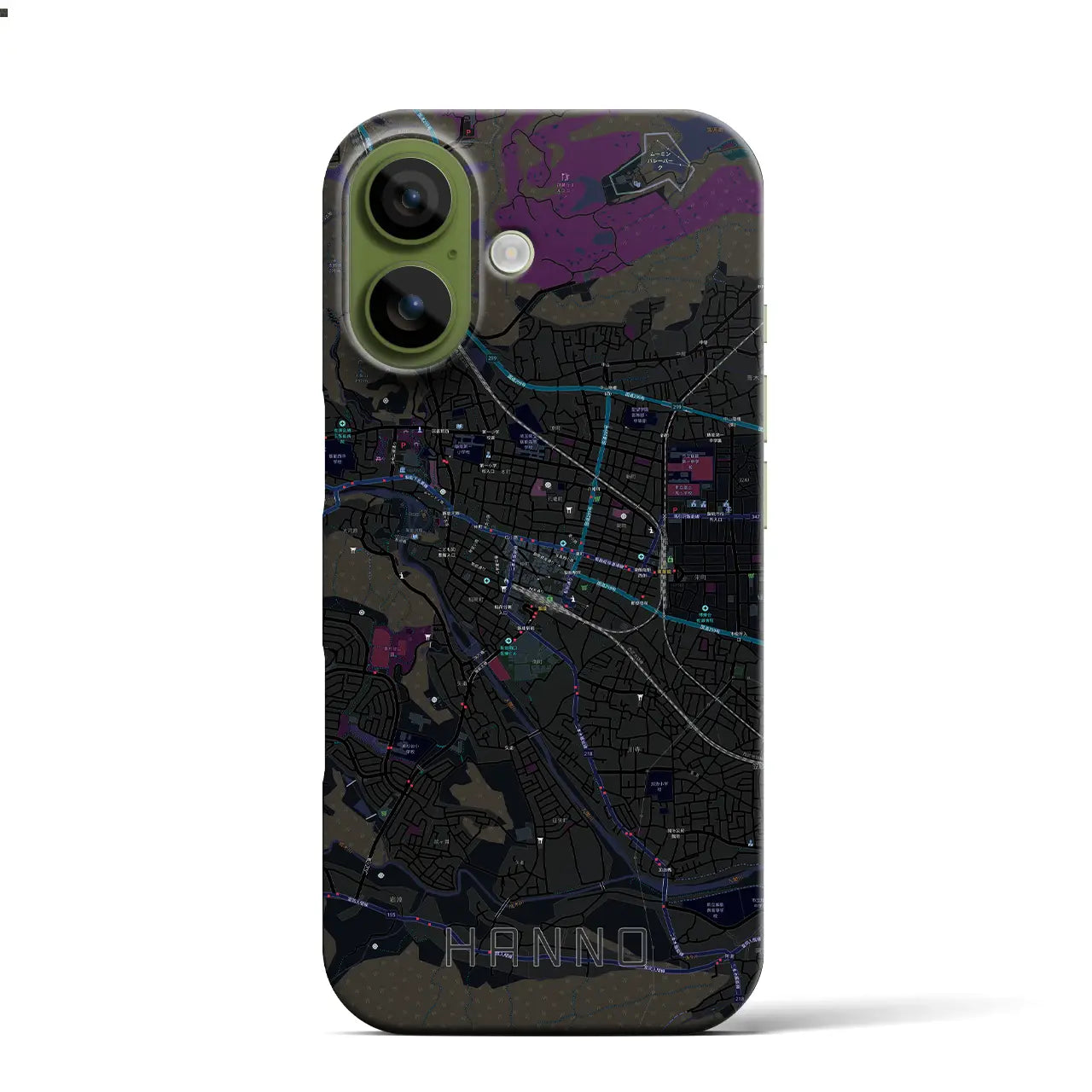 【飯能（埼玉県）】地図柄iPhoneケース（バックカバータイプ）