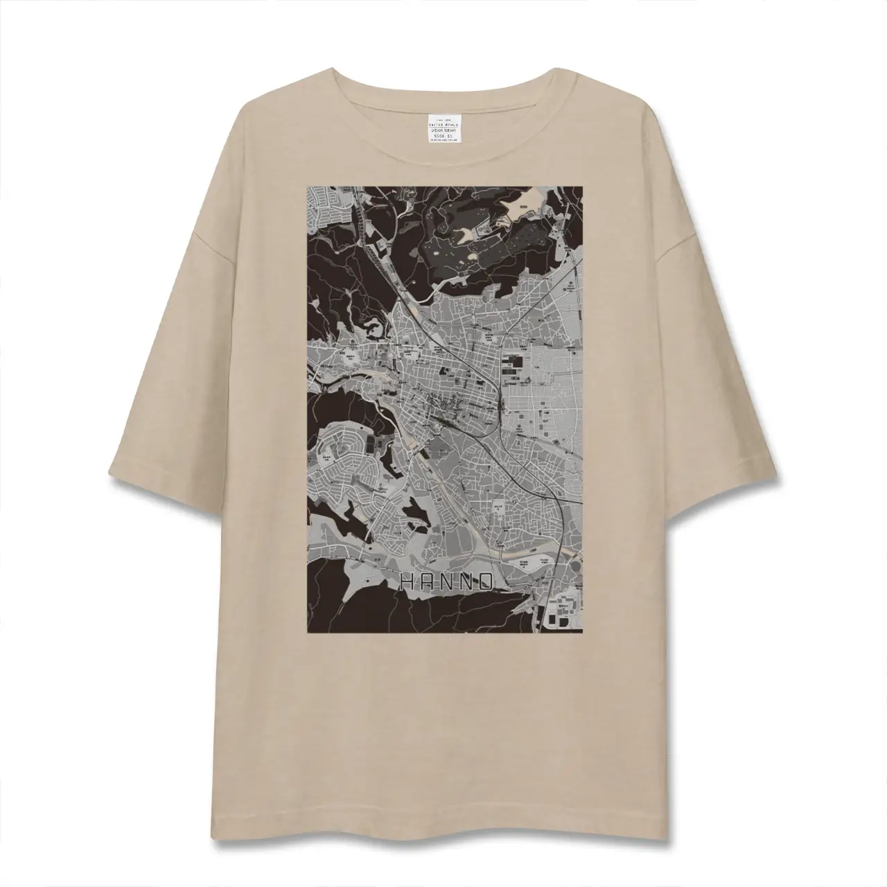 【飯能（埼玉県）】地図柄ビッグシルエットTシャツ