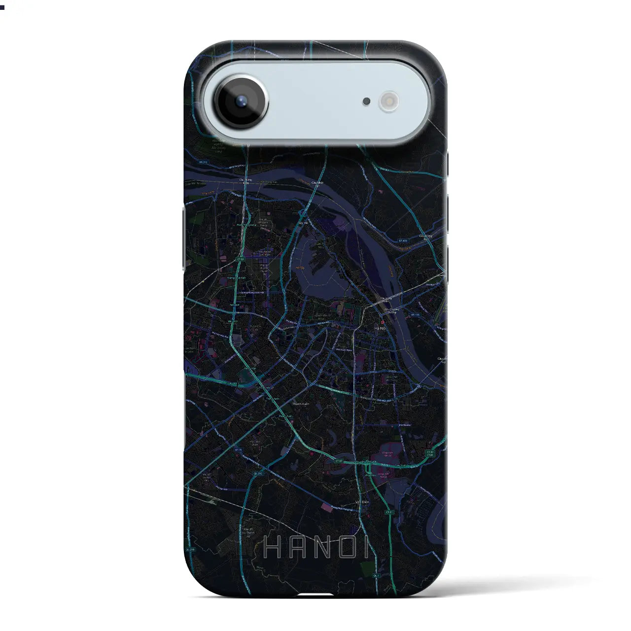 【ハノイ（ベトナム）】地図柄iPhoneケース（バックカバータイプ）