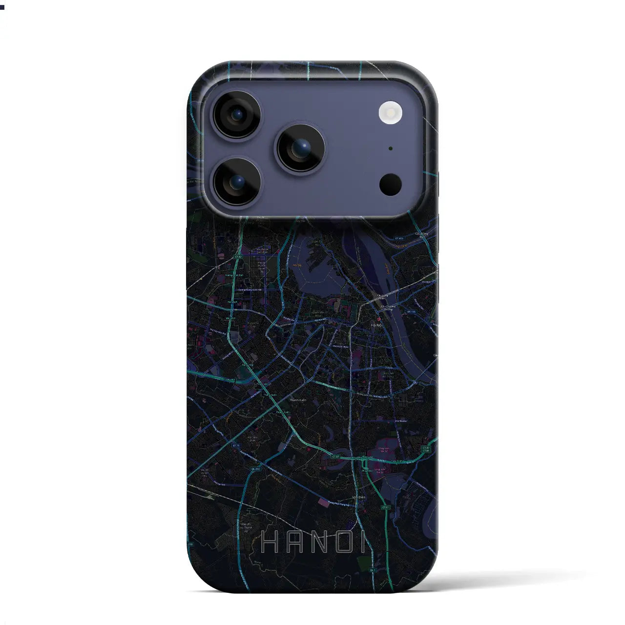 【ハノイ（ベトナム）】地図柄iPhoneケース（バックカバータイプ）