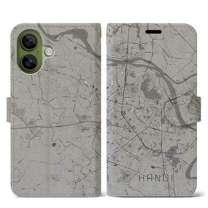 【ハノイ（ベトナム）】地図柄iPhoneケース（手帳タイプ）